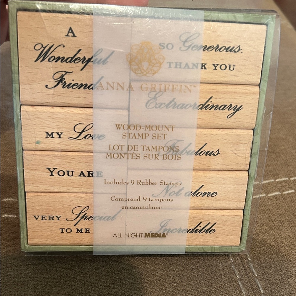 Anna Griffin Wood-Mount Stamp Set